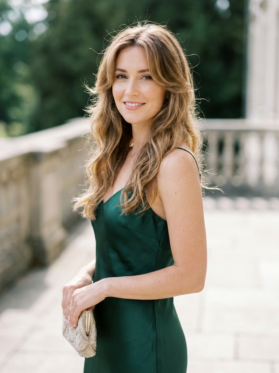 Moderne Soft Waves mit Face-Framing Layers als Frisuren für lange Haare als Hochzeitsgast Inspiration 2026